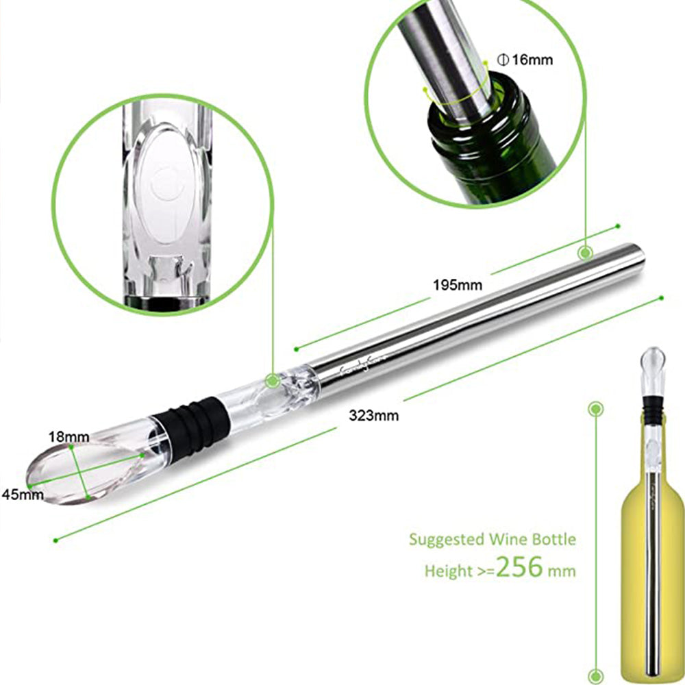 Wine Bottle Cooler Stick Stainless